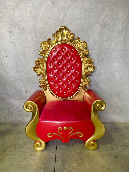 Santa Throne Chair - Red & Gold