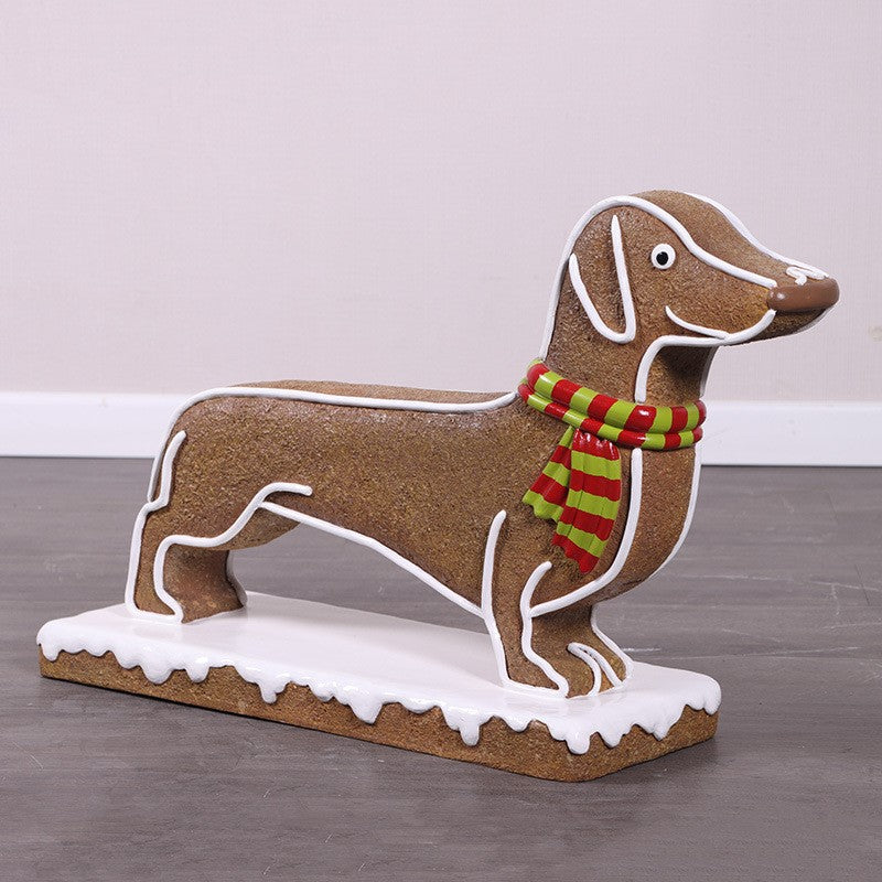 LifeSize gingerbread dog