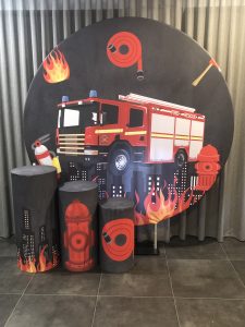 Fire Truck DIY Backdrop