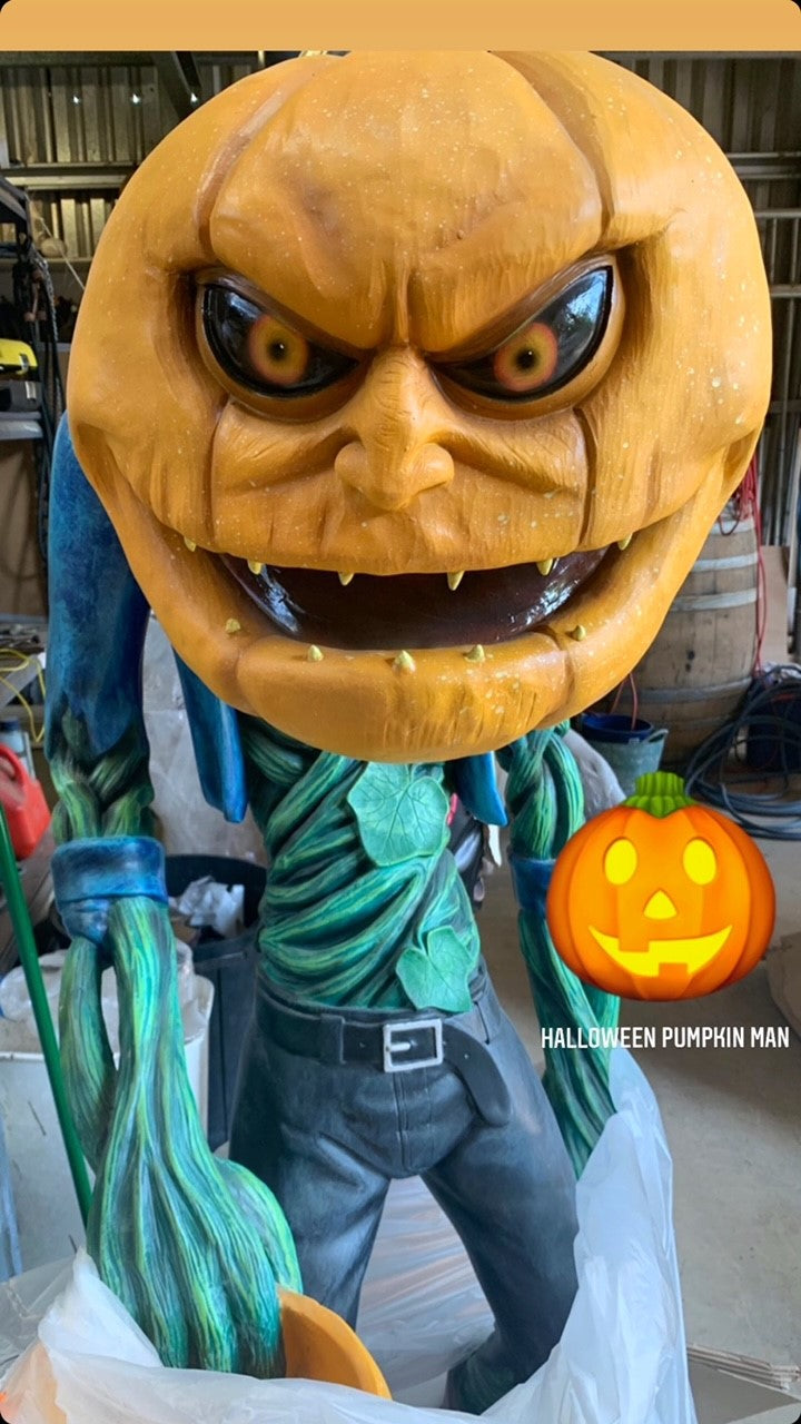 Halloween Pumpkin Man Lifesize Prop