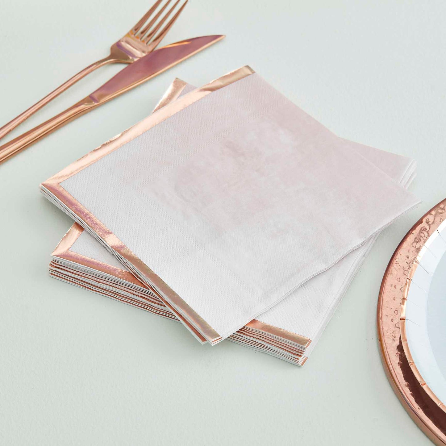 Rose Gold Pastel Paper Napkins